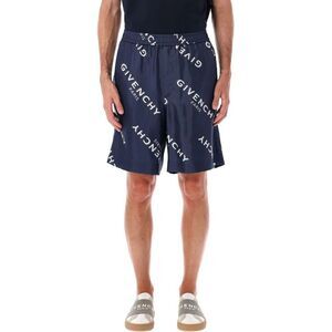 GIVENCHY All-Over Logo Print Swim Shorts Men NAVY Pants